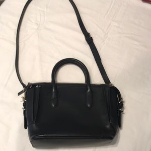 Black leather bag